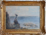 Mid Century Original Coastal Oil Painting From Sweden