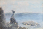 Mid Century Original Coastal Oil Painting From Sweden