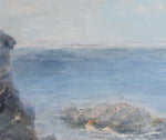 Mid Century Original Coastal Oil Painting From Sweden