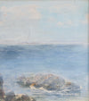 Mid Century Original Coastal Oil Painting From Sweden