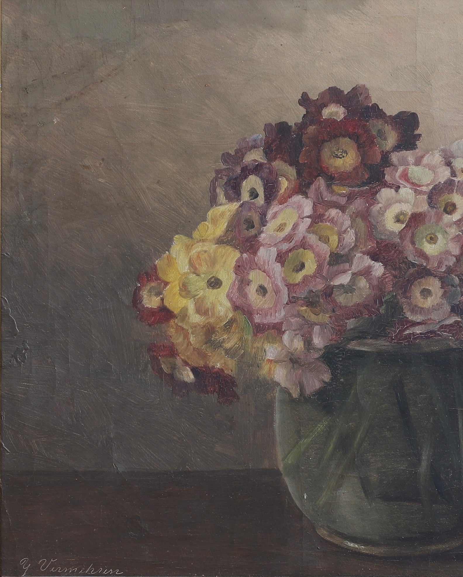 Original Still Life Floral Oil Painting Sweden Vintage Art Room