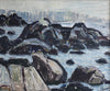 Mid Century Original Coastal Oil Painting From Sweden