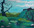 Load image into Gallery viewer, Vintage Art Room Original Landscape Oil Painting by G Turèn Sweden
