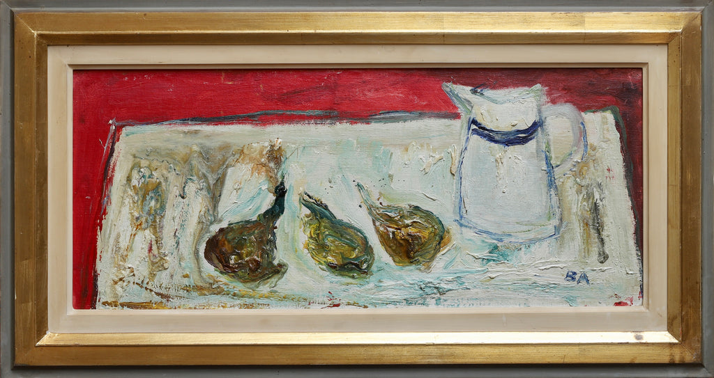 Vintage Art Room Original Still Life Oil Painting from Sweden