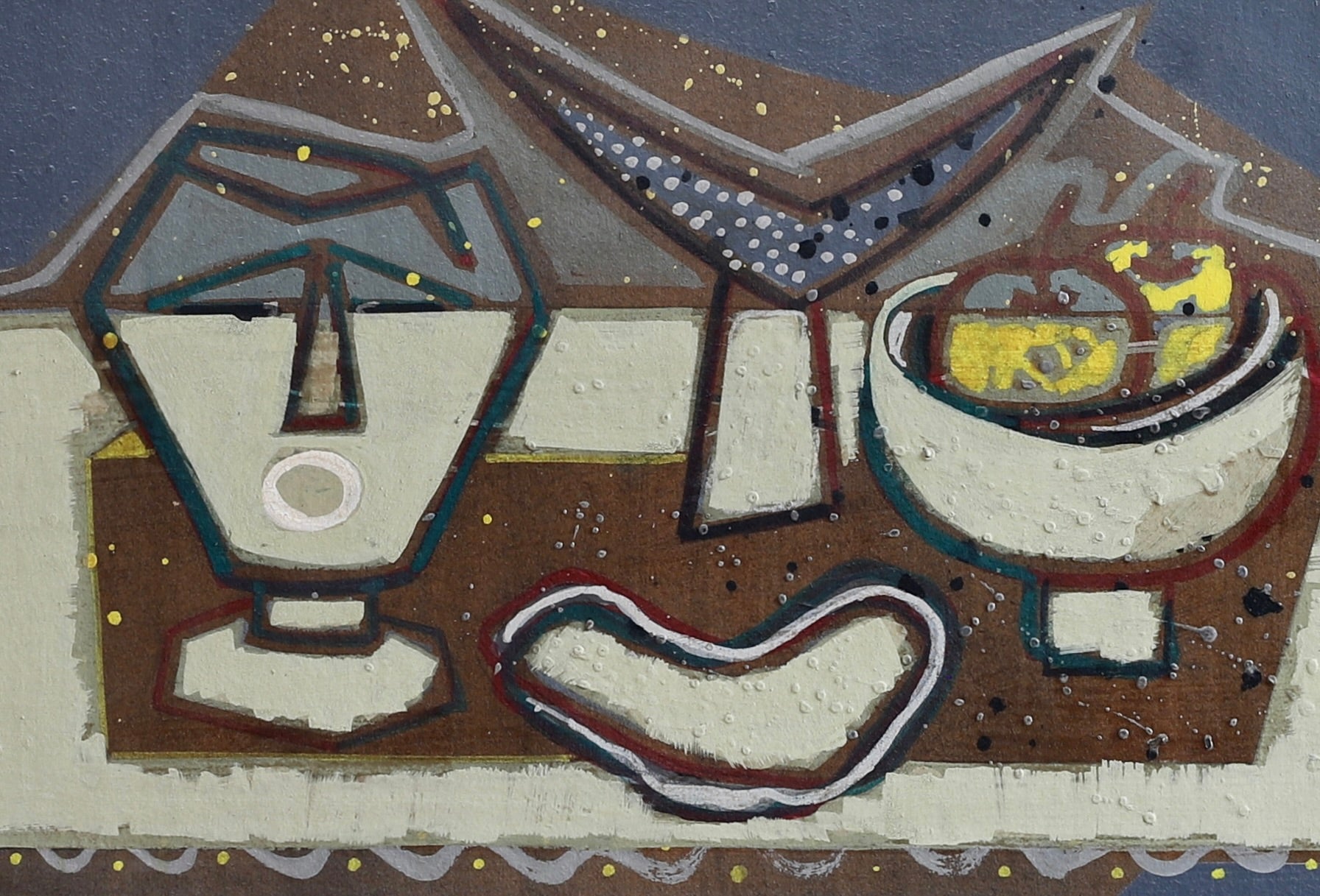 Vintage Art Room Original Mid Century Still Life from Sweden