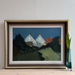 Mid Century Vintage Original Landscape Oil Painting From Sweden