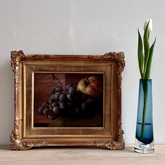 Original Vintage Art Room Still Life Oil Painting from Sweden