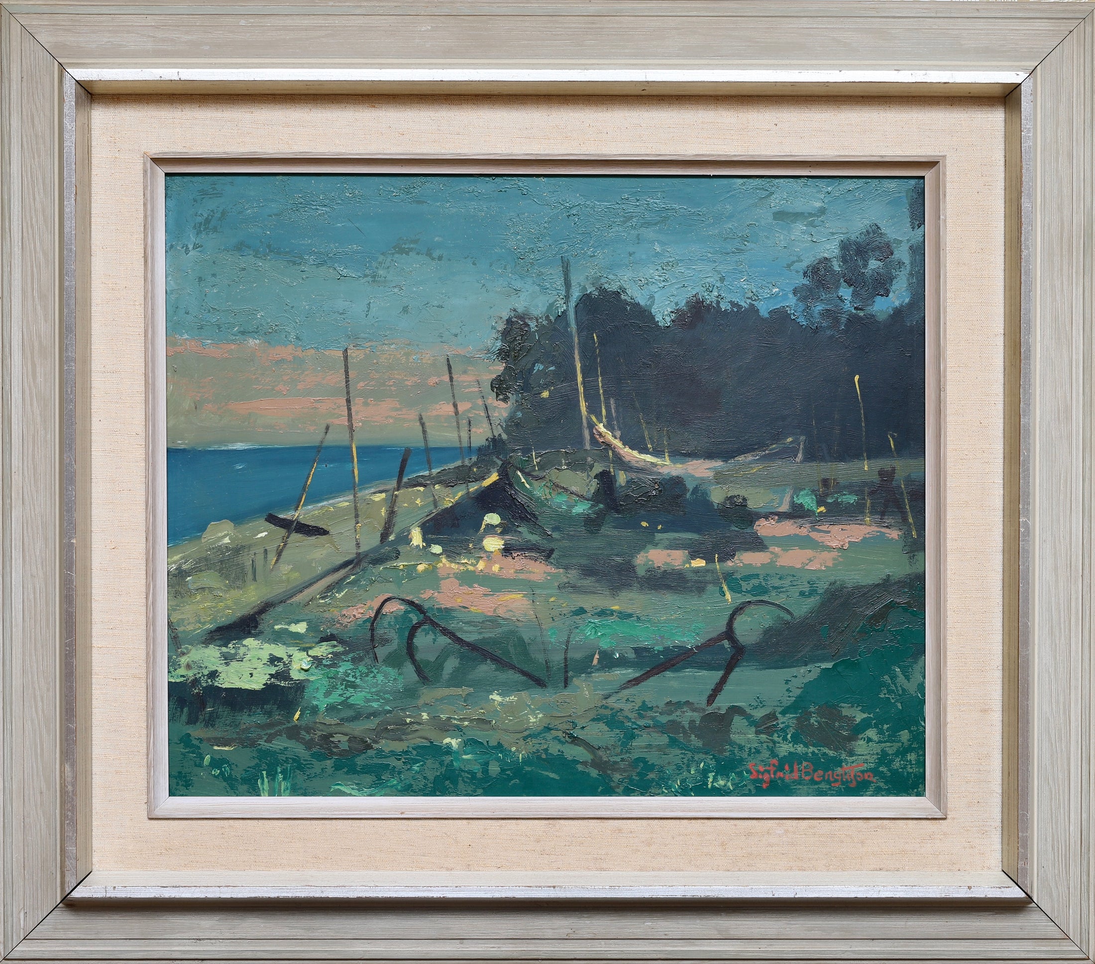 Vintage Art Original Oil Painting From Sweden by S Bengtsson 1959