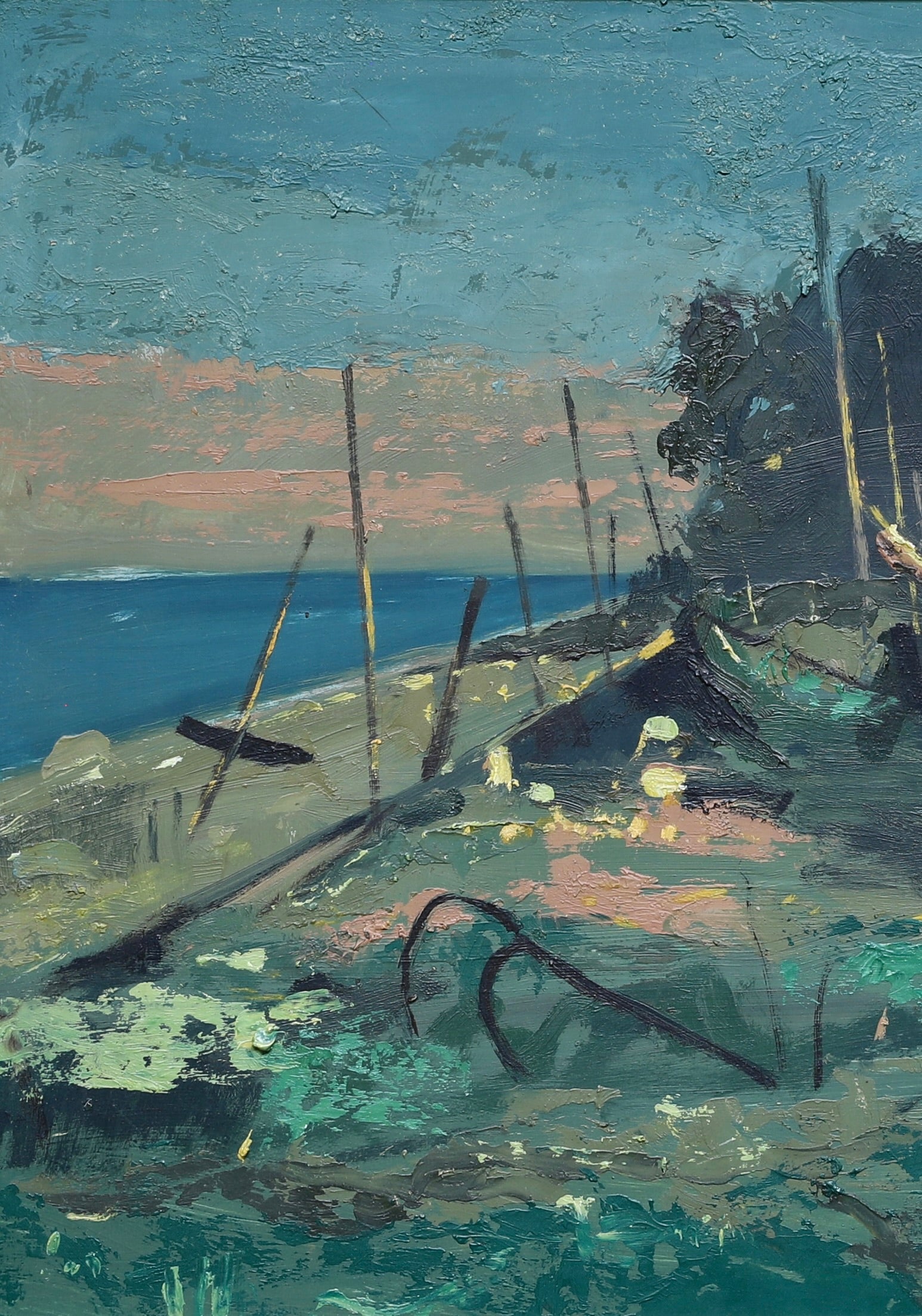 Vintage Art Original Oil Painting From Sweden by S Bengtsson 1959