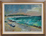 Mid Century Original Coastal Oil Painting Woldemar Tank From Sweden