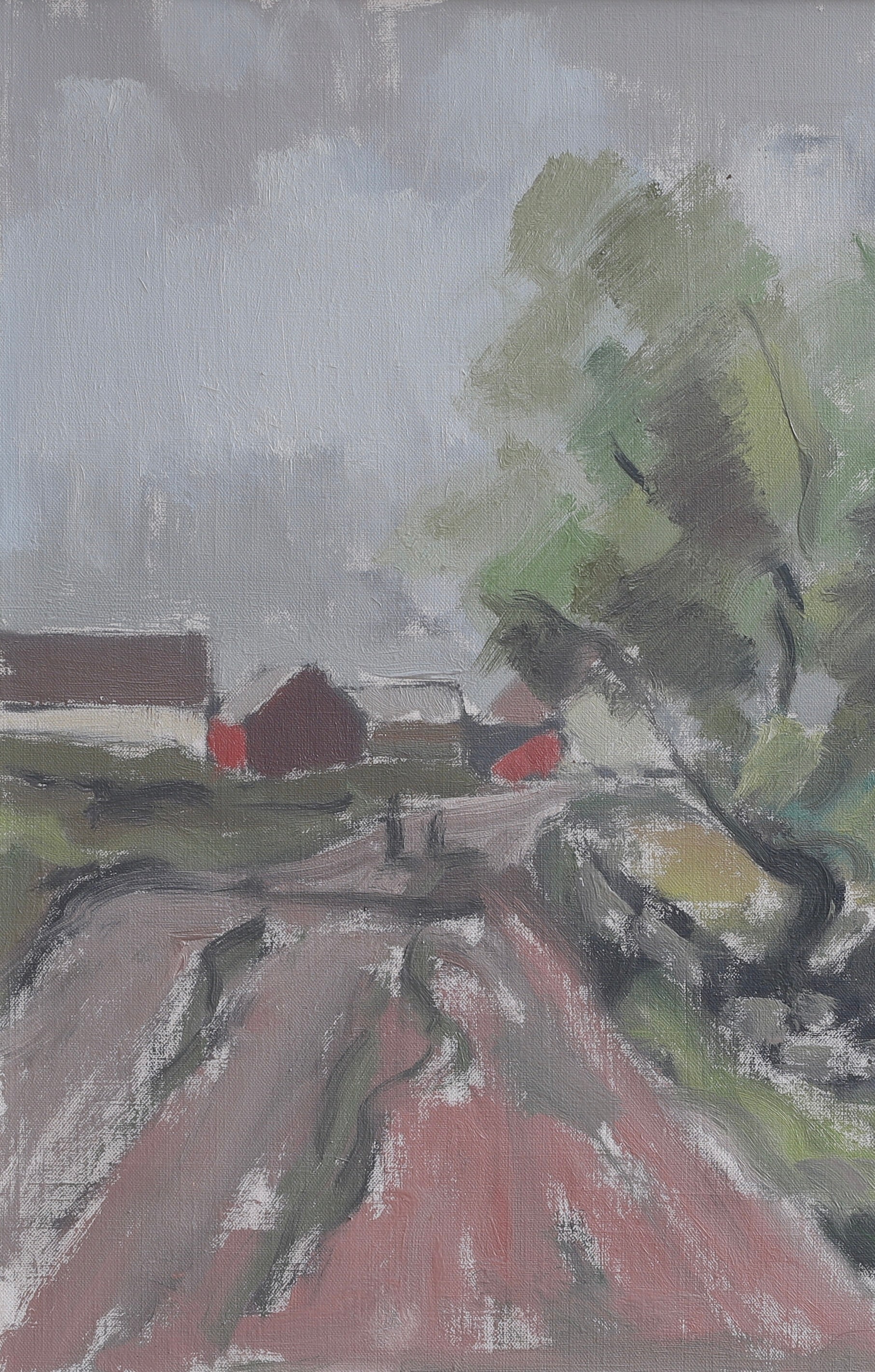 Original Vintage Mid Century Landscape Oil Painting Sweden