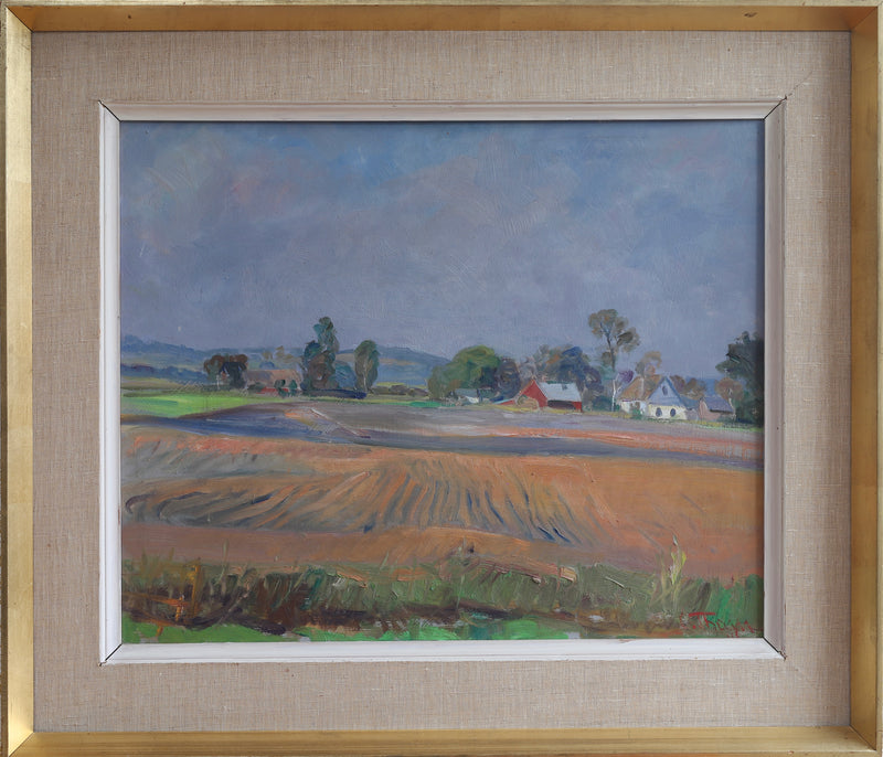 Original Vintage Farmhouse Oil Painting Sweden