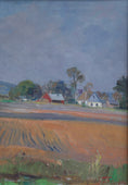 Load image into Gallery viewer, Original Vintage Farmhouse Oil Painting Sweden
