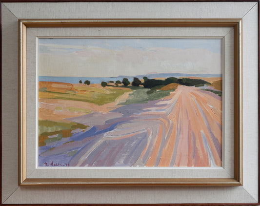 Mid Century Original Landscape Oil Painting from Sweden By E Persson