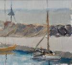 Mid Century Original Sailboat Oil Painting From Sweden