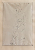 Load image into Gallery viewer, Original Mid Century Figure Drawing From Sweden 1948
