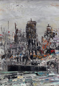Load image into Gallery viewer, Mid Century Original Parisian Cityscape Oil Painting from Sweden
