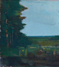 Load image into Gallery viewer, Vintage Mid Century Landscape Painting By G Berglund Sweden
