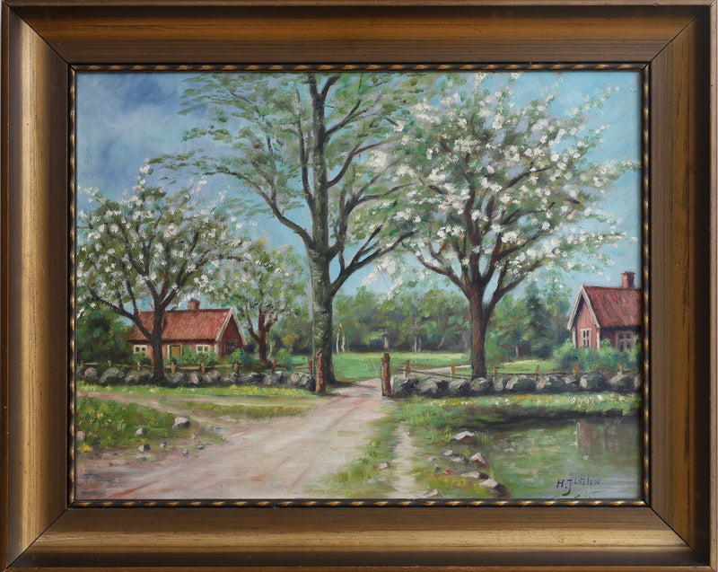 Striking Vintage Landscape Oil Painting From Sweden