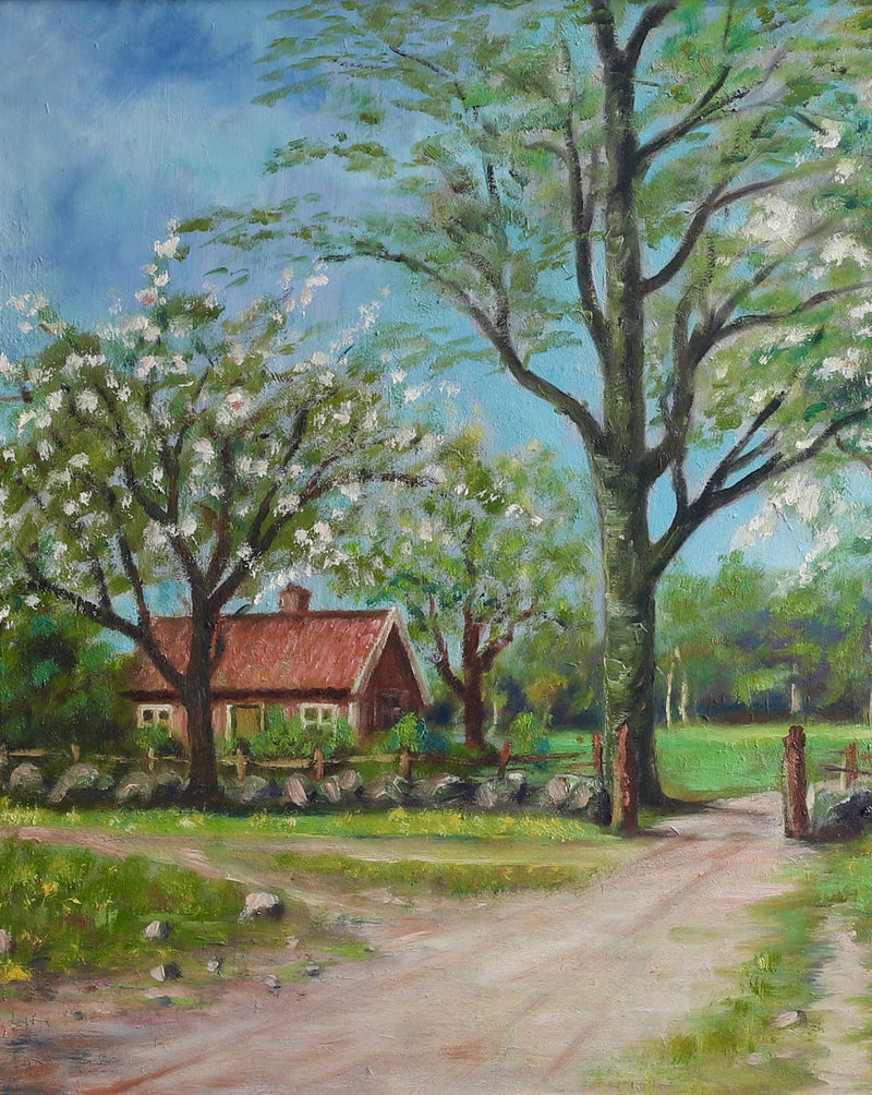 Striking Vintage Landscape Oil Painting From Sweden