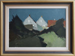 Mid Century Vintage Original Landscape Oil Painting From Sweden