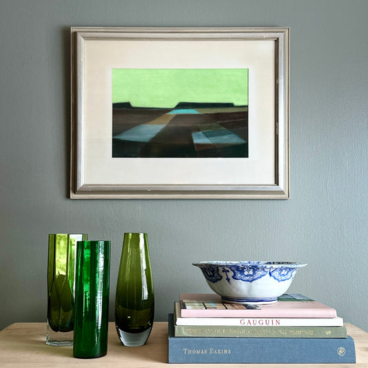 Mid Century Vintage Landscape By Listed Artist F Lundqvist Sweden 1960