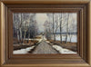 Swedish Vintage Art Room Oil Painting From Sweden