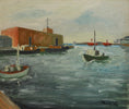 Load image into Gallery viewer, Vintage Mid Century Cityscape Painting From Sweden
