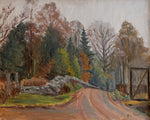 Mid Century Original Landscape Oil Painting From Sweden by B Forsell