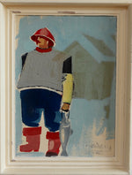 Vintage Art Room Fisherman's Portrait Sweden