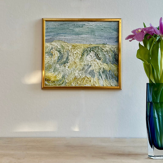 Mid Century Original Vintage Oil Painting from Sweden