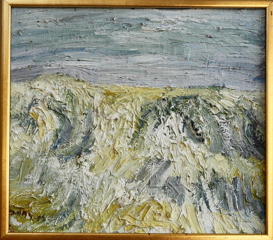 Mid Century Original Vintage Oil Painting from Sweden