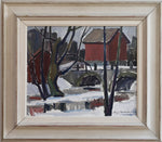 Mid Century Vintage Original Oil Painting From Sweden