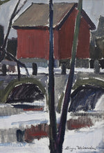 Mid Century Vintage Original Oil Painting From Sweden