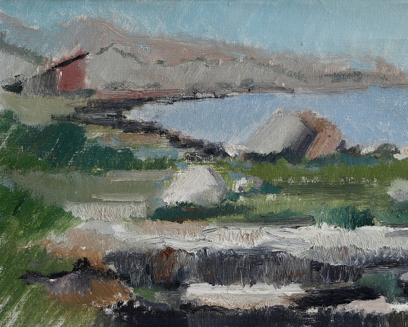 Vintage Art Original Oil Painting From Sweden H Cardell