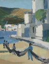 Vintage Art Room Mid Century Original Oil Painting from Sweden
