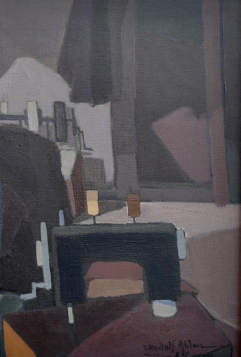 Original Vintage Oil Painting By T Ahlm Sweden