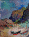 Vintage Art Room Mid Century Original Oil Painting from Sweden