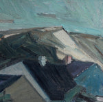 Mid Century Vintage Art Room Original Oil Painting From Sweden