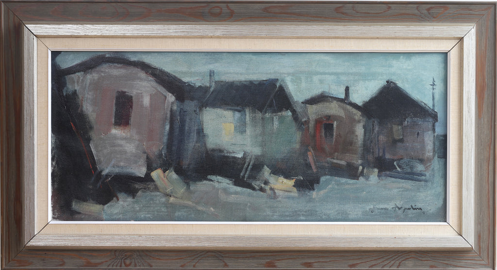 Mid Century Vintage Original Landscape Oil Painting From Sweden