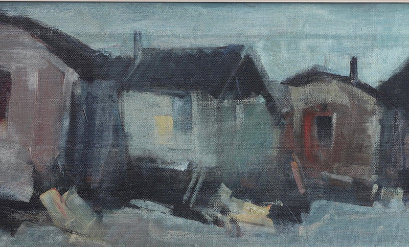 Mid Century Vintage Original Landscape Oil Painting From Sweden