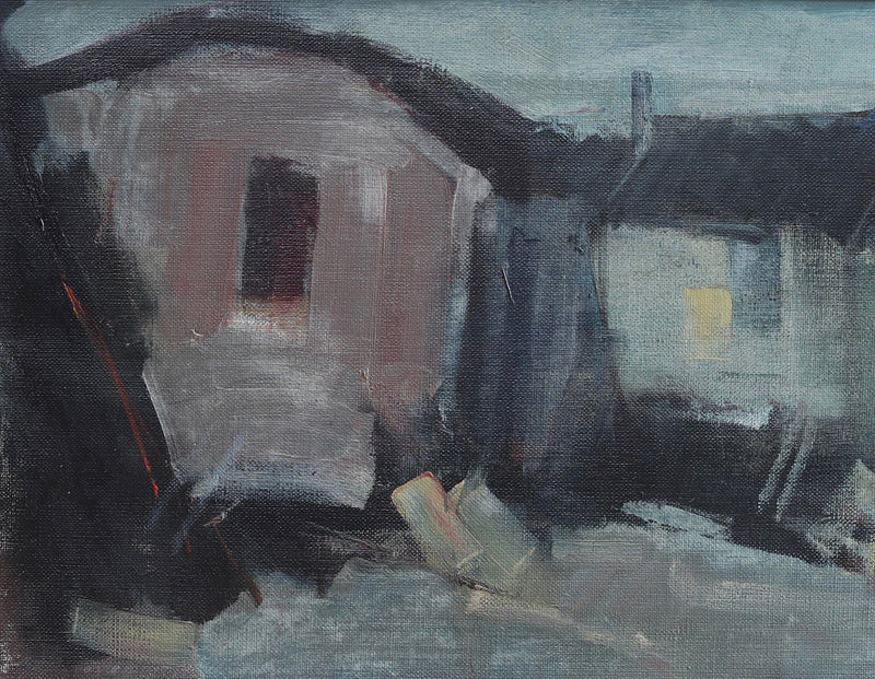 Mid Century Vintage Original Landscape Oil Painting From Sweden