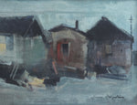 Mid Century Vintage Original Landscape Oil Painting From Sweden