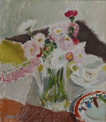 Original Mid Century Still Life Oil Painting from Sweden