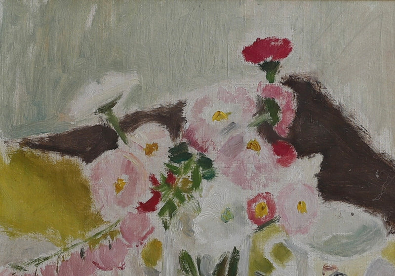 Original Mid Century Still Life Oil Painting from Sweden