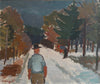 Mid Century Vintage Original Oil Painting From Sweden
