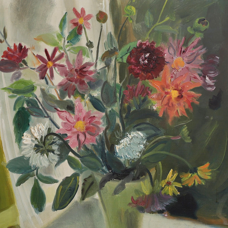 Vintage Original Still Life Oil Painting From Sweden 1934