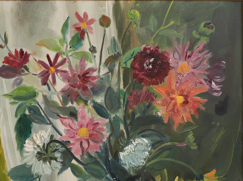 Vintage Original Still Life Oil Painting From Sweden 1934