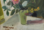 Vintage Original Still Life Oil Painting From Sweden 1934