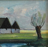 Original Vintage Farmhouse Oil Painting from Sweden